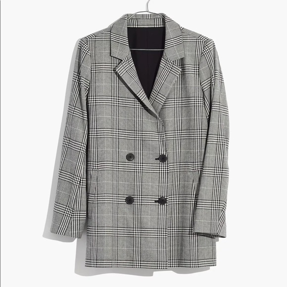 Madewell Jackets & Blazers - Madewell Caldwell Double Breasted Blazer in plaid